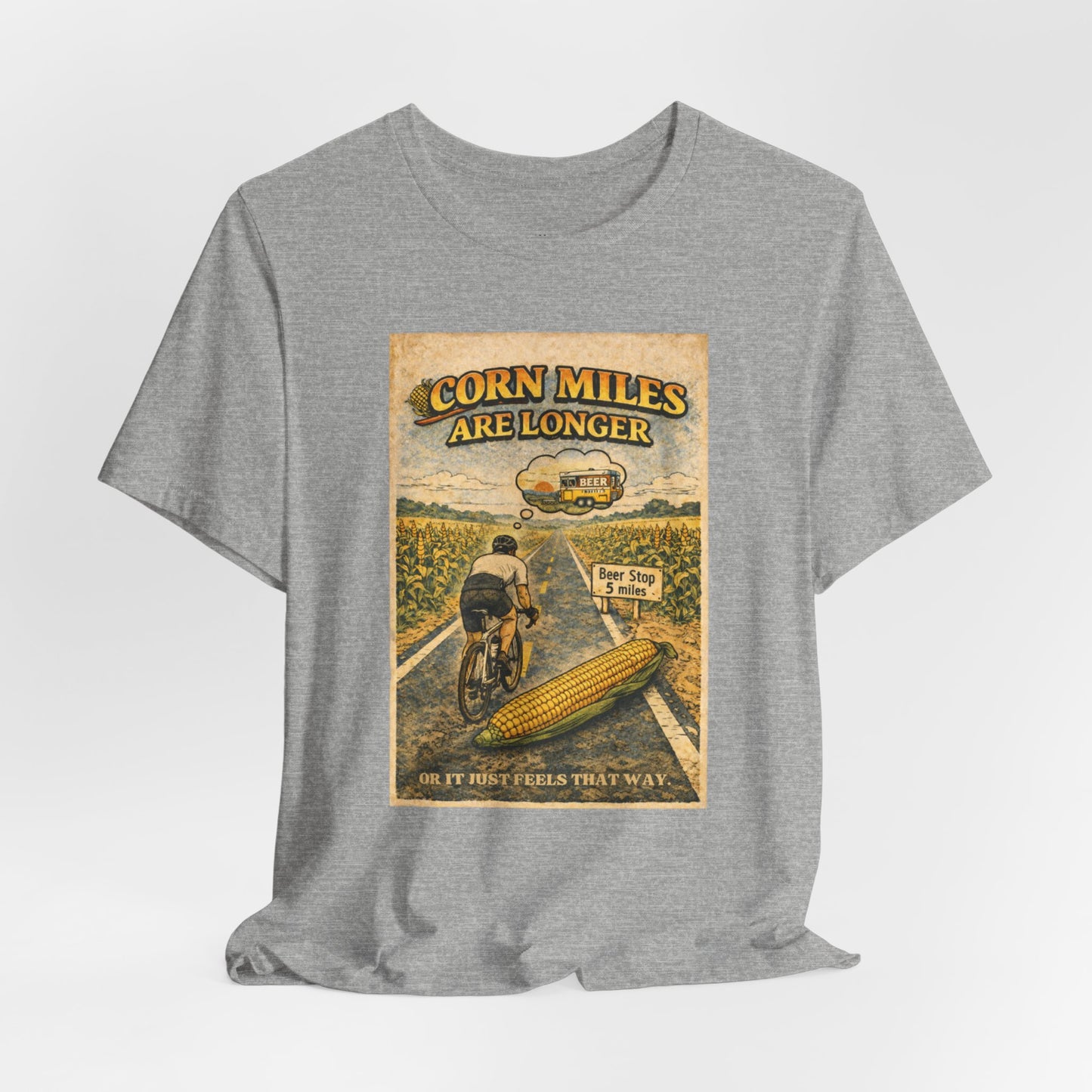 Corn Miles Unisex Jersey Short Sleeve Tee