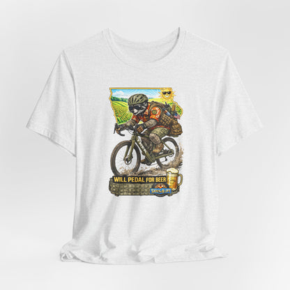 Will Pedal for Beer Unisex Jersey Short Sleeve Tee
