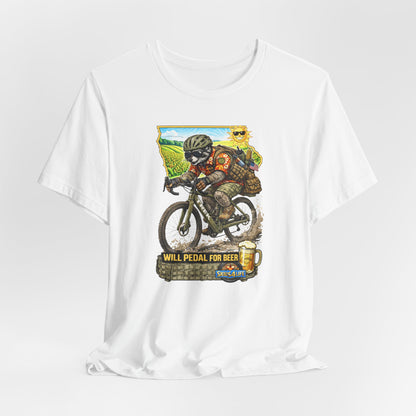 Will Pedal for Beer Unisex Jersey Short Sleeve Tee