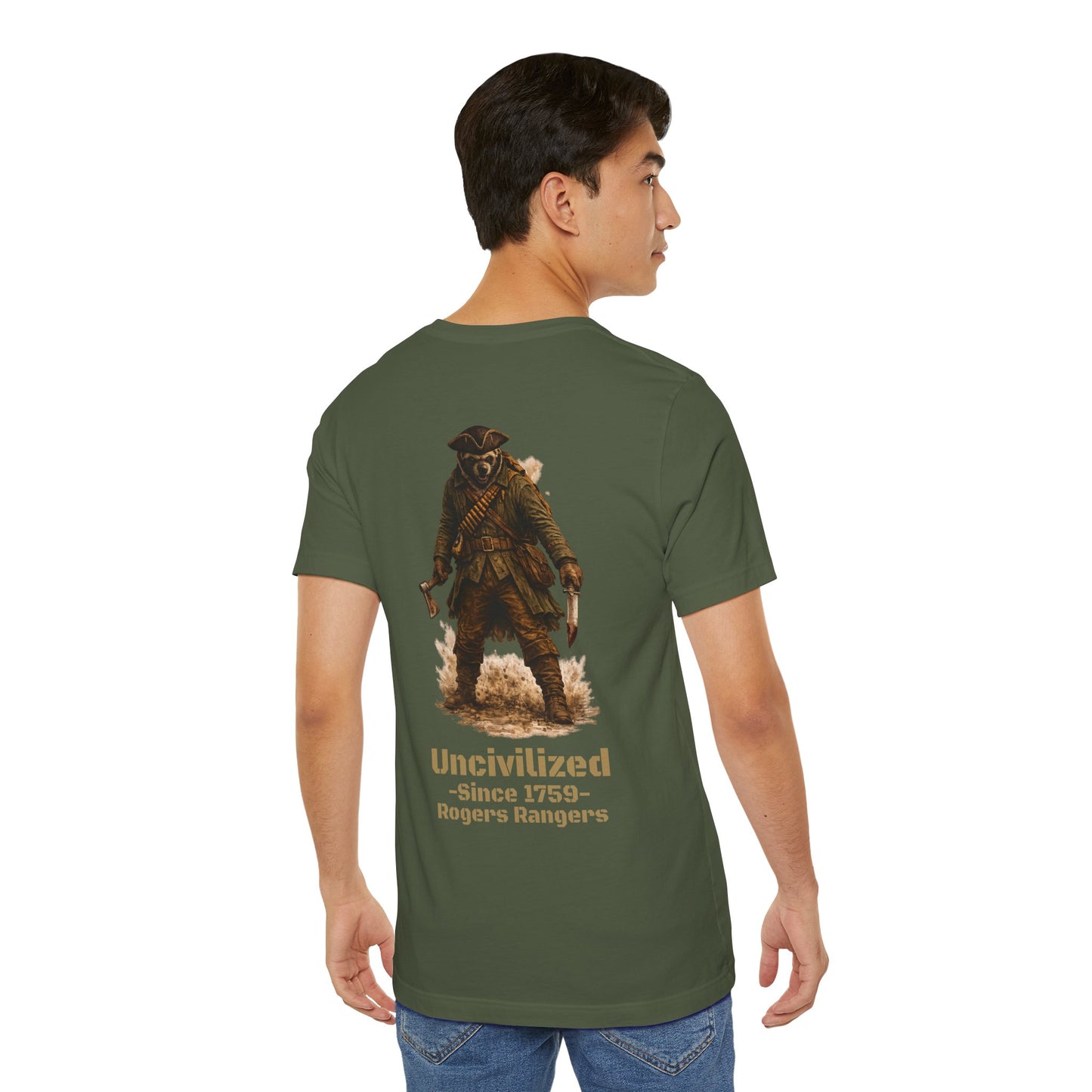 Uncivilized Since 1759 Shirt | Rogers’ Rangers Heritage Tee | Tactical Raccoon Ranger Graphic