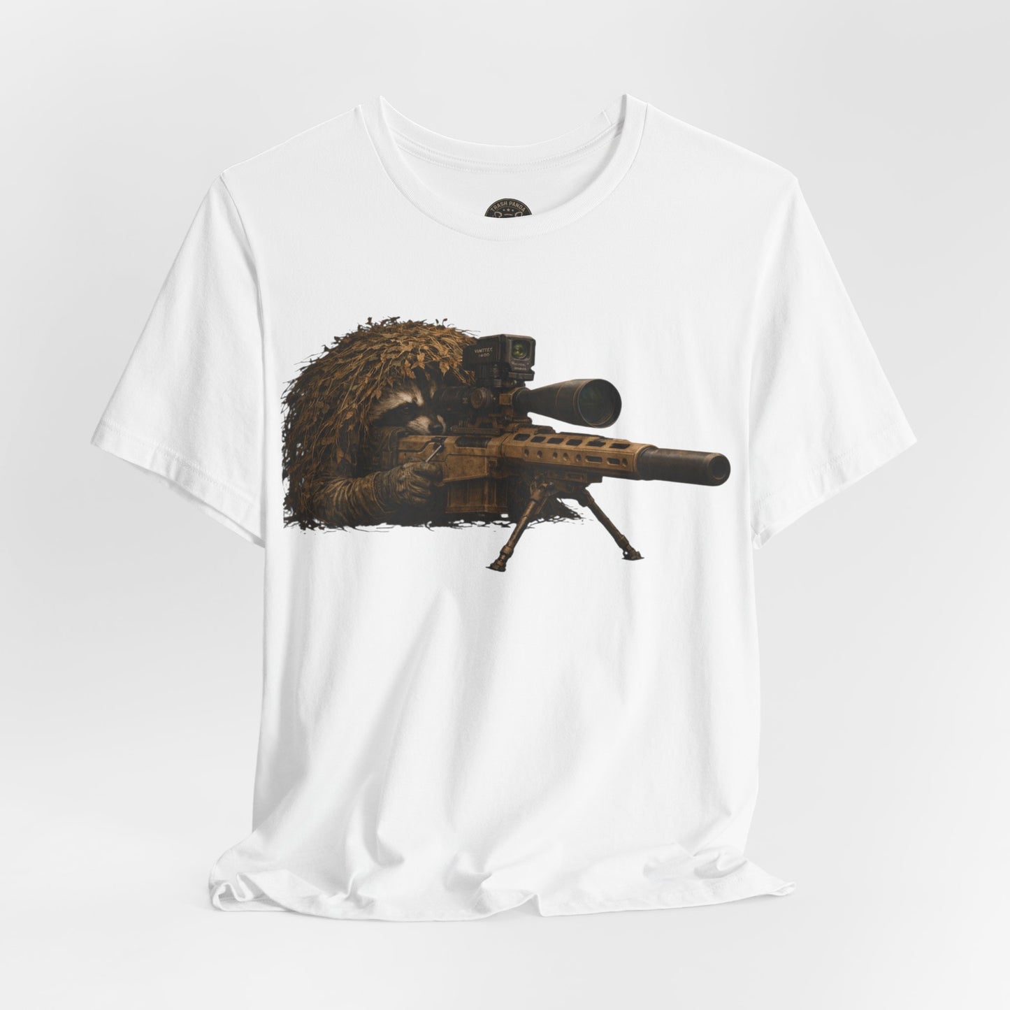 Ghillie Sniper Raccoon Shirt | Tactical Trash Panda Graphic Tee | Military-Inspired Streetwear