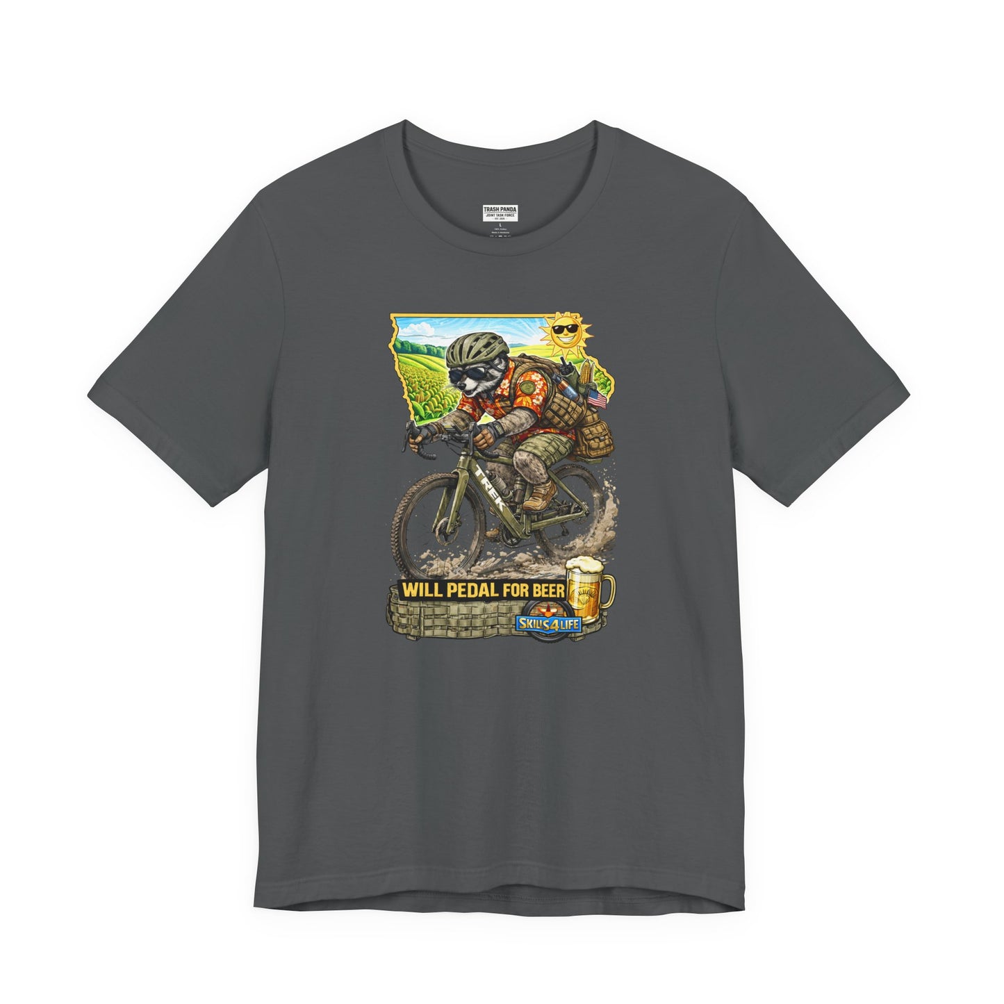 Will Pedal for Beer Unisex Jersey Short Sleeve Tee