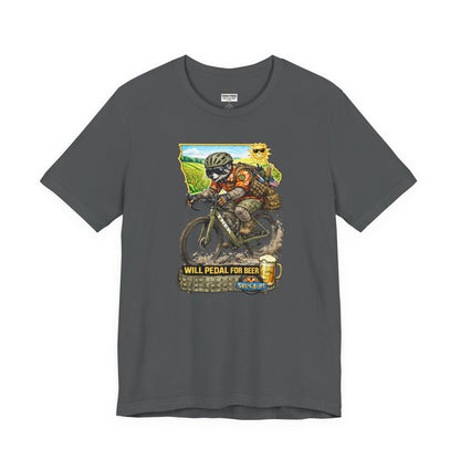 Will Pedal for Beer Unisex Jersey Short Sleeve Tee