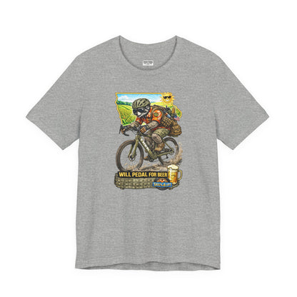 Will Pedal for Beer Unisex Jersey Short Sleeve Tee
