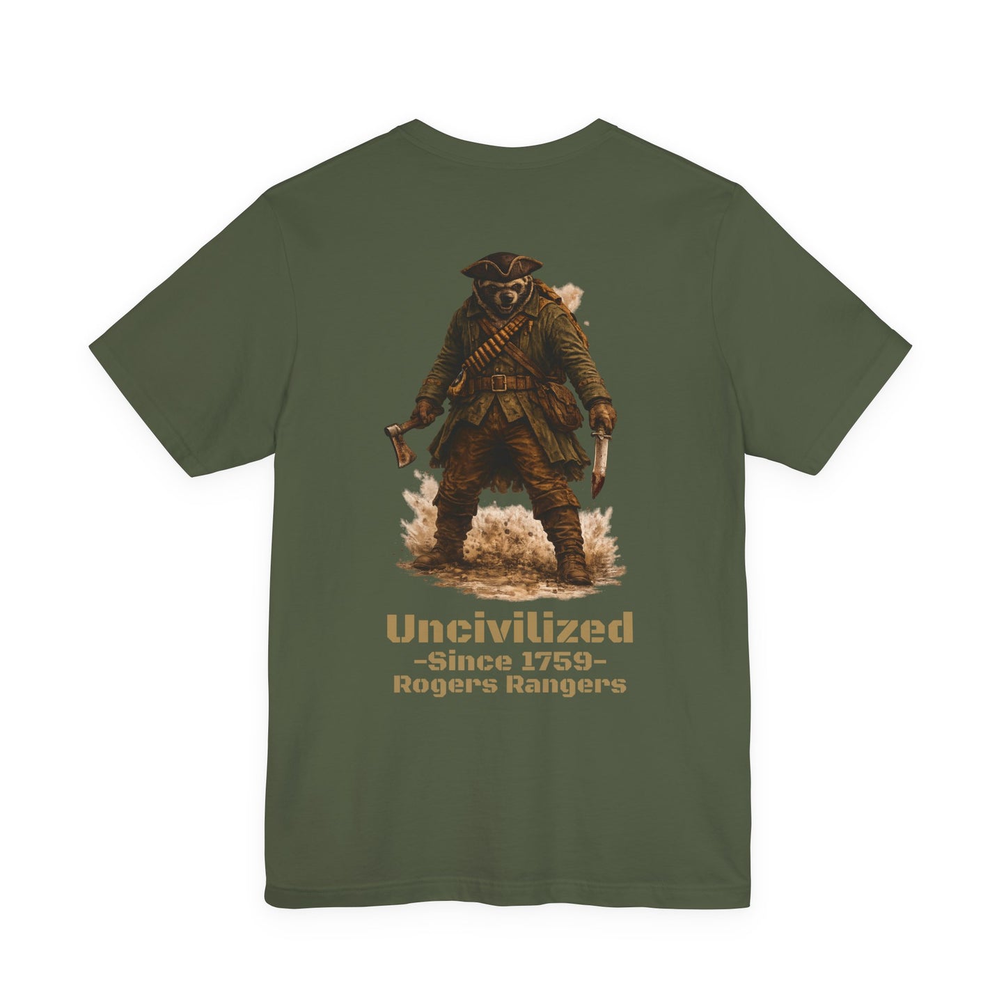 Uncivilized Since 1759 Shirt | Rogers’ Rangers Heritage Tee | Tactical Raccoon Ranger Graphic
