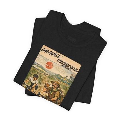 Gravel: Diginity Loss and Mustaches Unisex Jersey Short Sleeve Tee