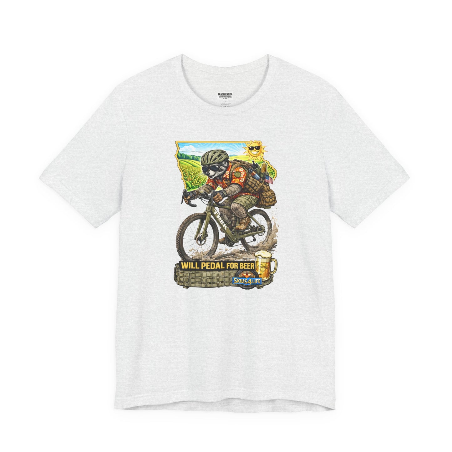 Will Pedal for Beer Unisex Jersey Short Sleeve Tee