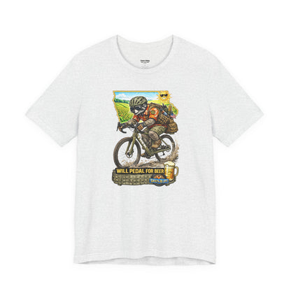 Will Pedal for Beer Unisex Jersey Short Sleeve Tee
