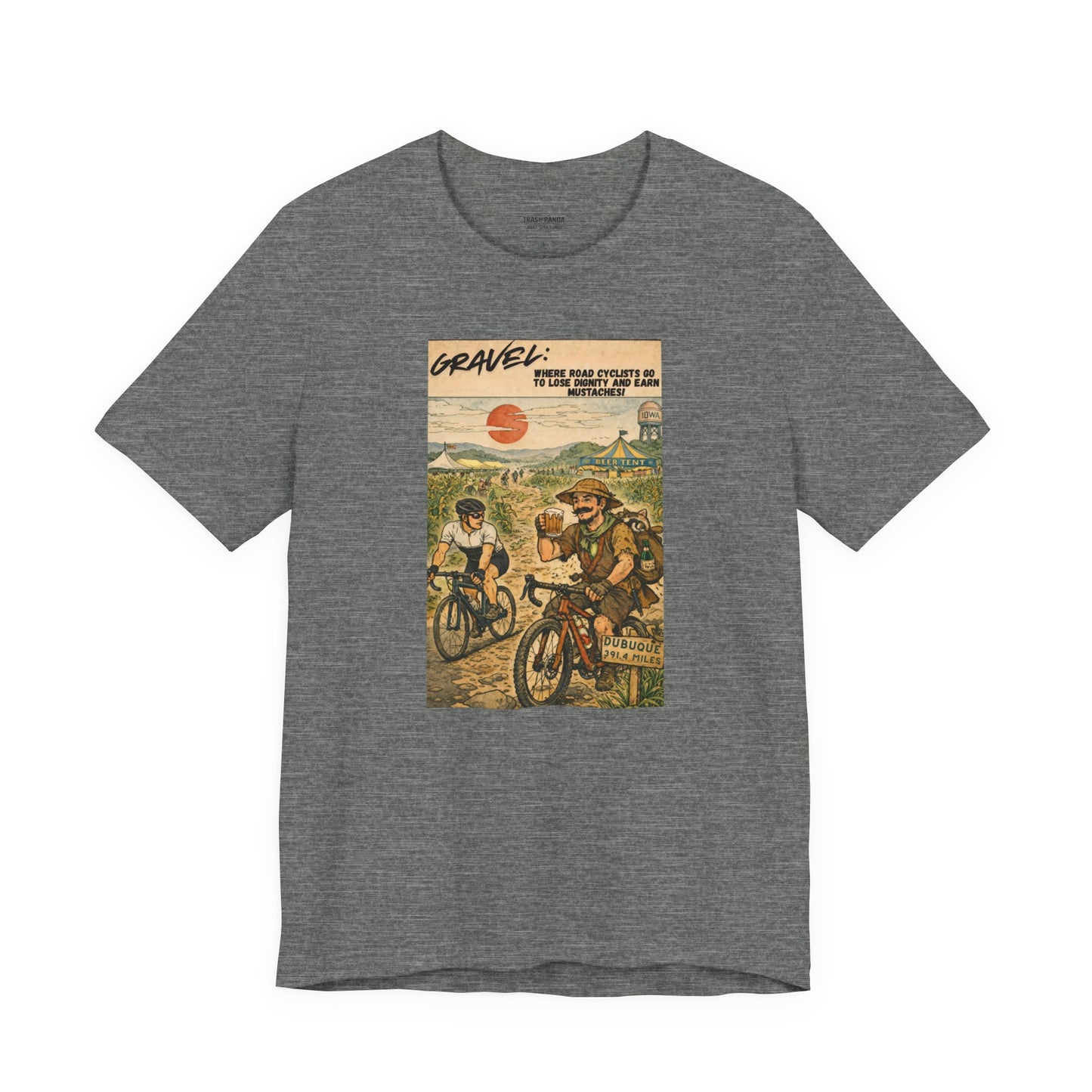 Gravel: Diginity Loss and Mustaches Unisex Jersey Short Sleeve Tee