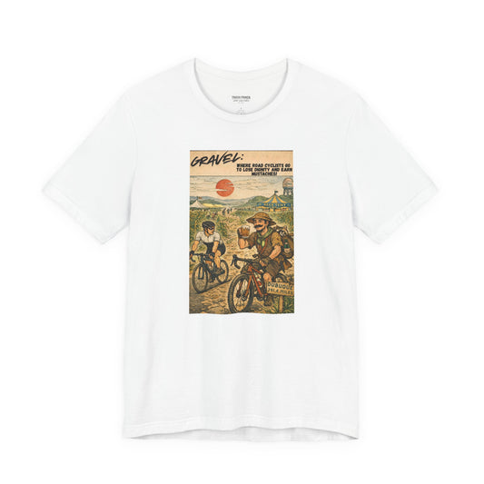 Gravel: Diginity Loss and Mustaches Unisex Jersey Short Sleeve Tee