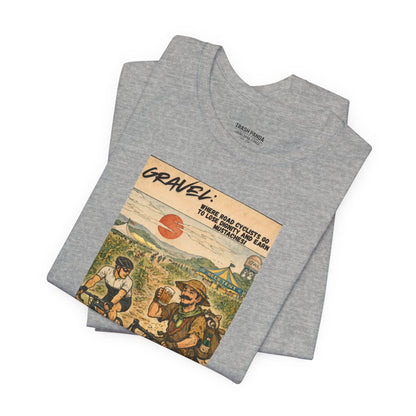Gravel: Diginity Loss and Mustaches Unisex Jersey Short Sleeve Tee