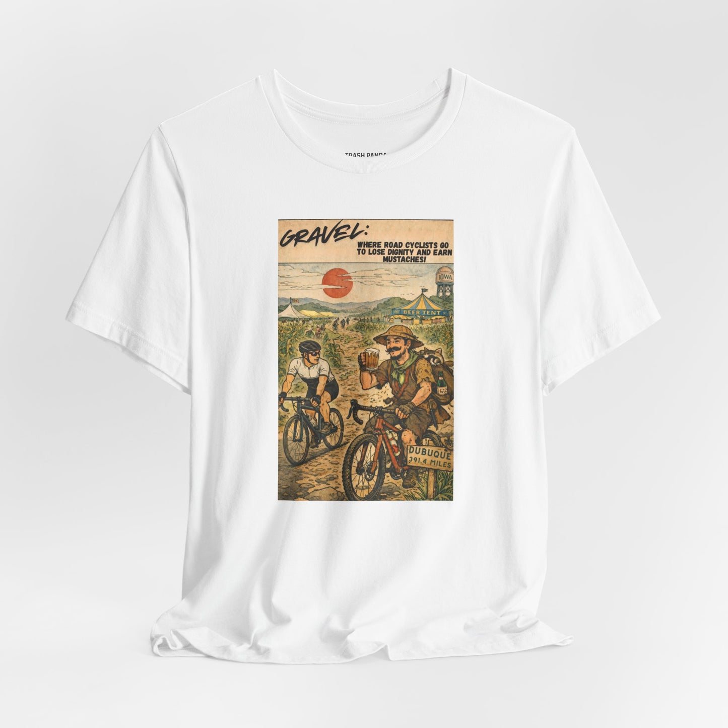 Gravel: Diginity Loss and Mustaches Unisex Jersey Short Sleeve Tee