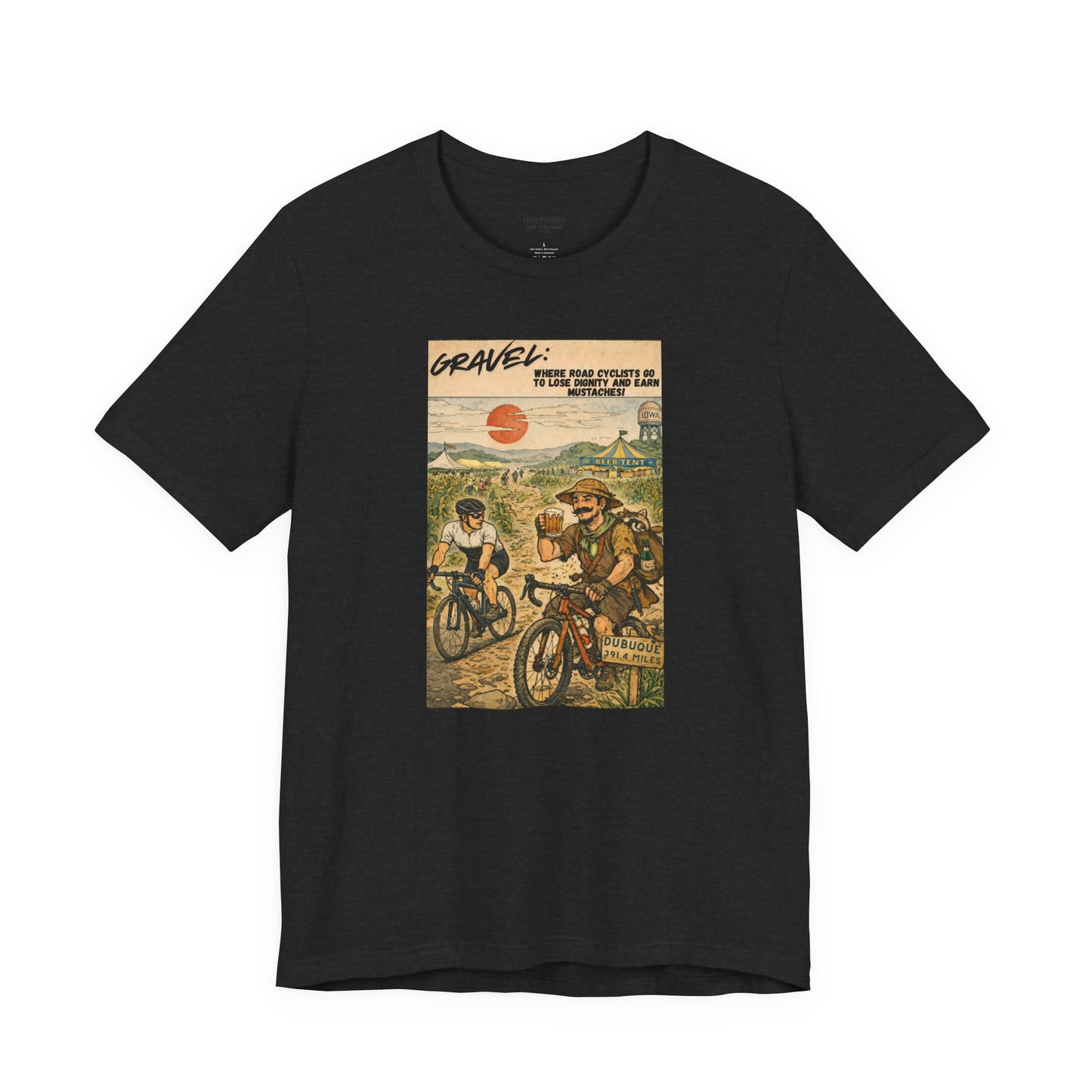 Gravel: Diginity Loss and Mustaches Unisex Jersey Short Sleeve Tee
