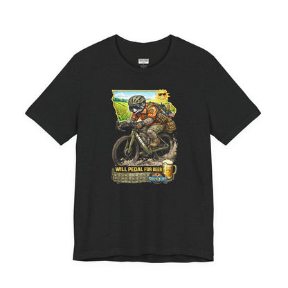 Will Pedal for Beer Unisex Jersey Short Sleeve Tee