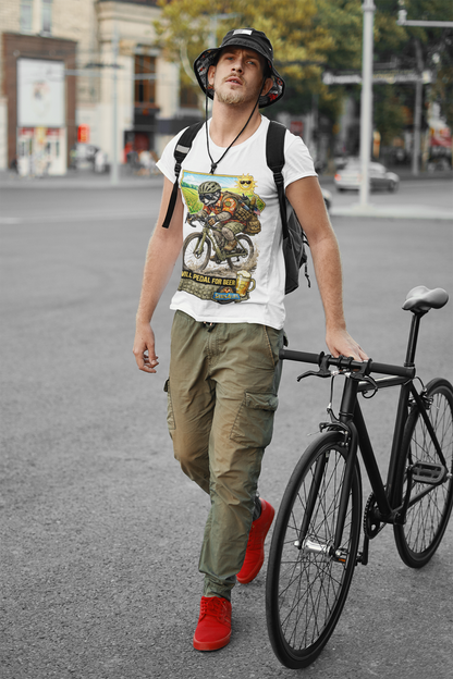 Will Pedal for Beer Unisex Jersey Short Sleeve Tee