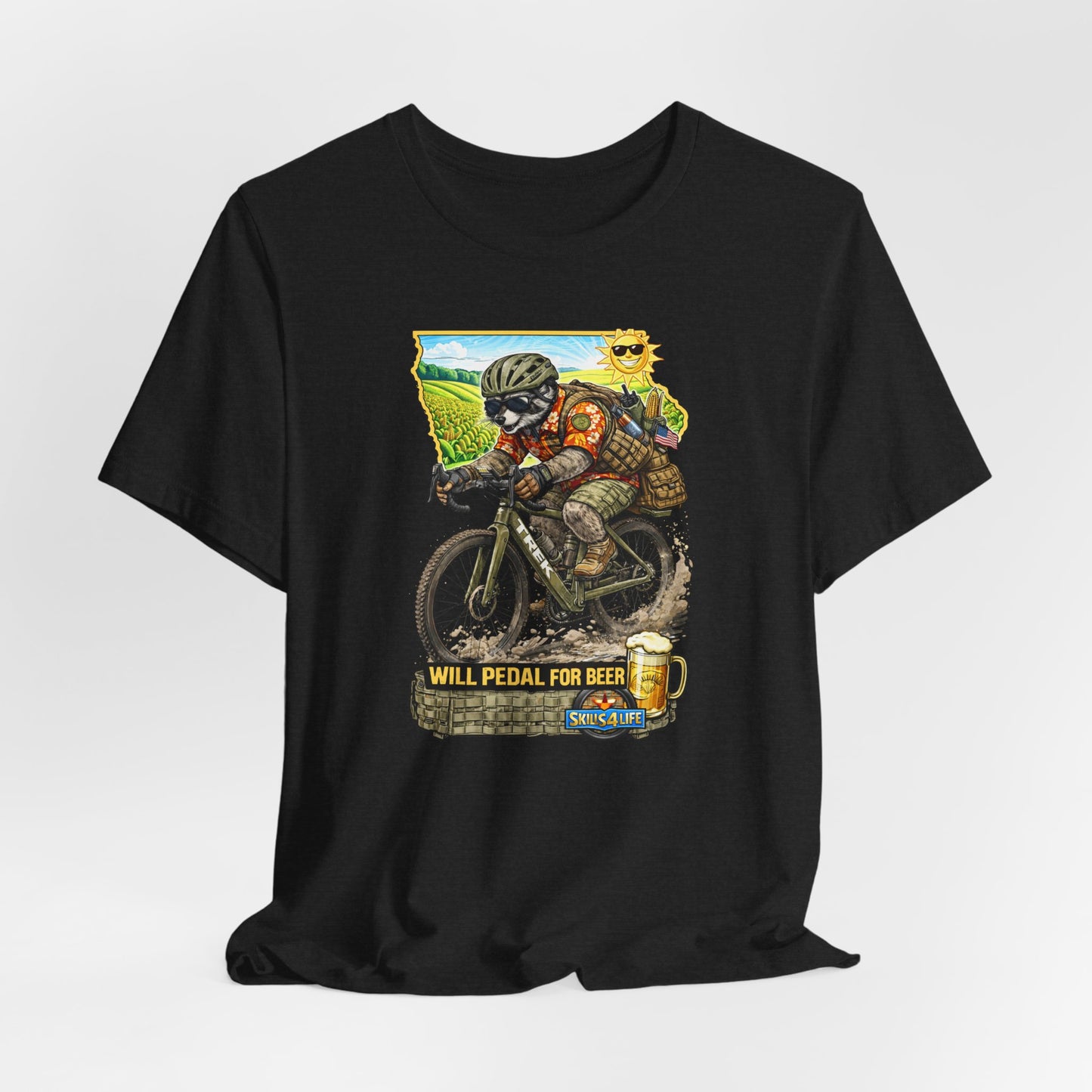 Will Pedal for Beer Unisex Jersey Short Sleeve Tee