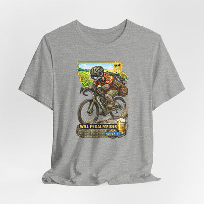 Will Pedal for Beer Unisex Jersey Short Sleeve Tee