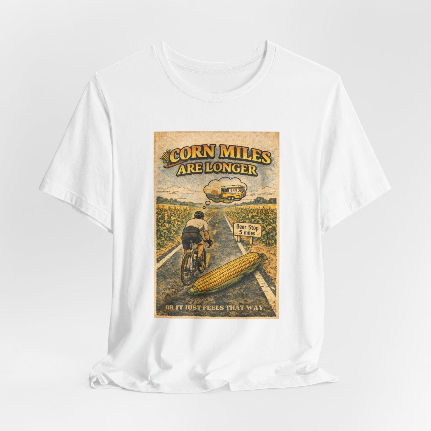 Corn Miles Unisex Jersey Short Sleeve Tee