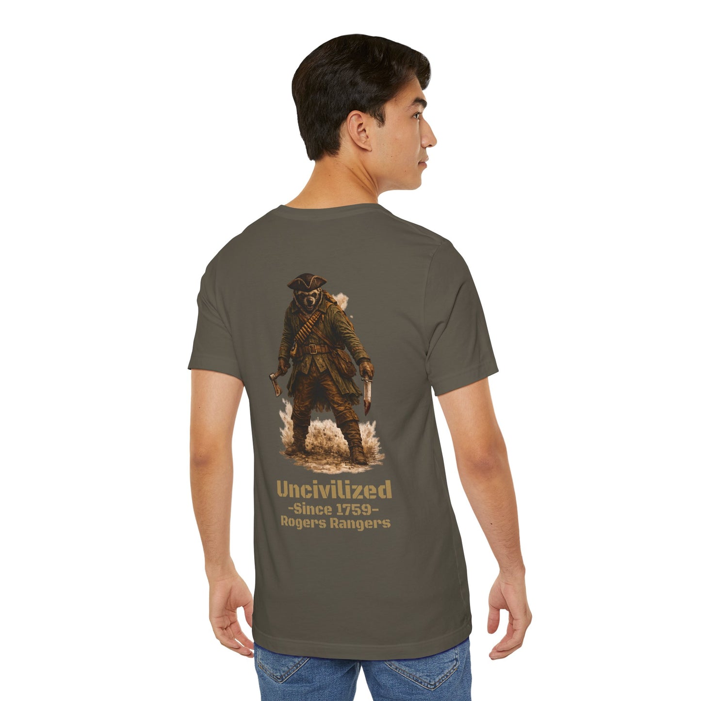 Uncivilized Since 1759 Shirt | Rogers’ Rangers Heritage Tee | Tactical Raccoon Ranger Graphic